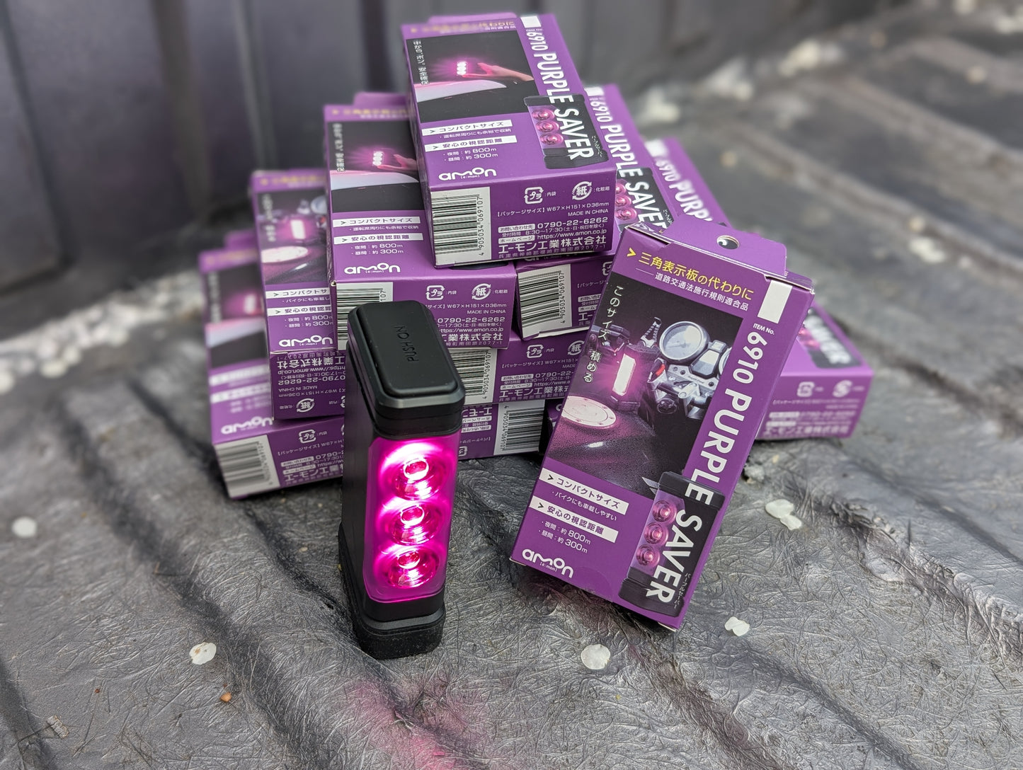 JDM Purple Saver Magnetic Emergency LED Flare – Compact, Road-Safe Alternative to Safety Triangles