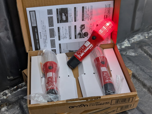 JDM Red Saver Magnetic Emergency LED Flare – Compact, Road-Safe Alternative to Safety Triangles 3 Pack